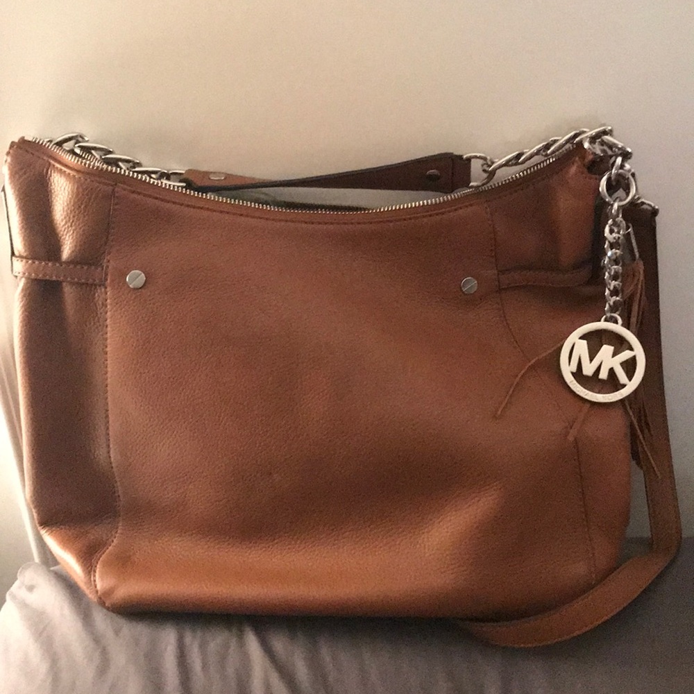 Michael Kors Megan Camel Tan Satchel Shoulder Bag
